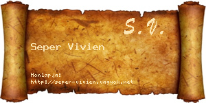Seper Vivien névjegykártya